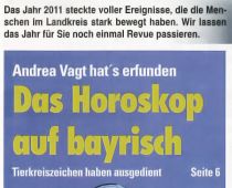 Andrea Vagt - Original Bayrisch Horoskop - Altöttinger Wochenblatt, 04.01.2012